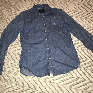 Blue long sleeve button down